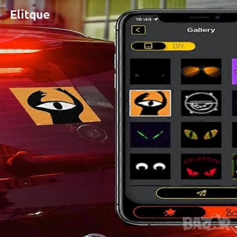 Интелигентен LED екран 32×32 за заден прозорец на автомобил – Модел Pixel RGB с Bluetooth управление, снимка 3 - Друга електроника - 53122483