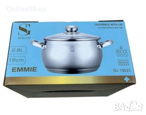 Комплект от 3 броя тенджери с 5- слоя капсуловано дъно, снимка 9 - Други - 53082454