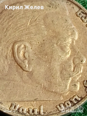 Сребърна монета 2 райхсмарки 1939г. Германия Трети Райх с Свастика за КОЛЕКЦИЯ 52615, снимка 9 - Нумизматика и бонистика - 53615031