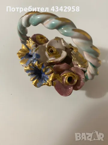 Ретро кошница с цветя. Германия, снимка 2 - Колекции - 49538444