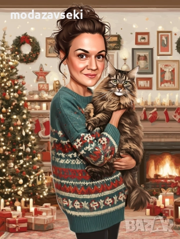 Персонализирана коледна карикатура, снимка 7 - Коледни подаръци - 52384925