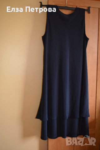 Дамски сет от рокля и сако - бяло и тъмно синьо, снимка 3 - Сака - 41962285