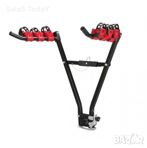 Стойка за велосипед, багажник, Тройна/Двоен стойка за теглич, Черен, снимка 4 - Аксесоари и консумативи - 34758636