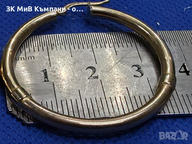 Златни дамски обеци 4.46гр-14к, снимка 2 - Обеци - 53514599