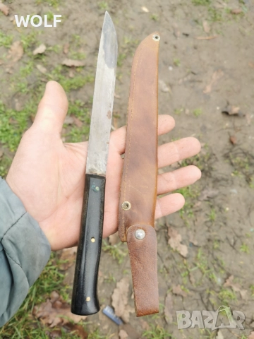 Габровски касапски стар със оригиналната кания, снимка 2 - Ножове - 52878924