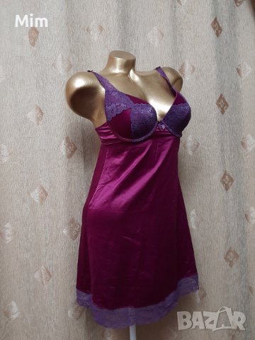 Rougegorge 75 B  Сатенена рокля / подплата / с твърда чашка , снимка 2 - Корсети, бюстиета, топове - 39344612