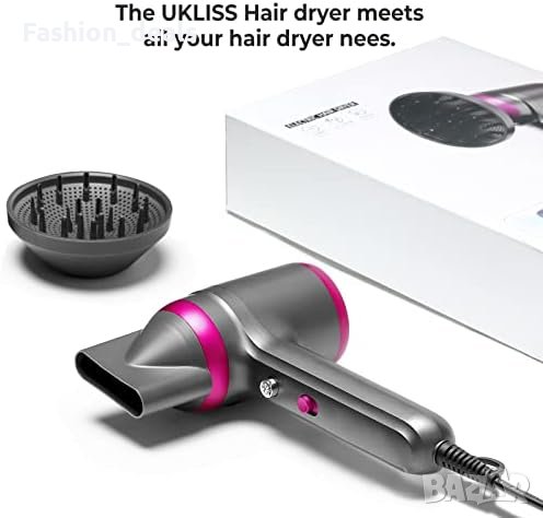 Нов Сешоар с дифузер за коса 1300W 2 скорости Жени Мъже Прическа, снимка 3 - Сешоари - 41480346