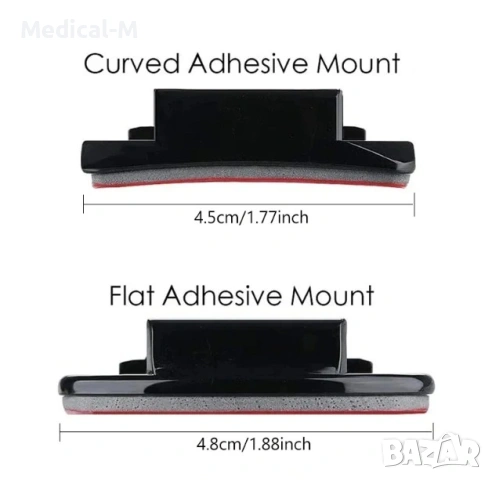 Самозалепваща плоска и извита стойка за GoPro Hero 13, 12, 11, 10, 9, 8, Insta360, SJCAM, A, снимка 5 - Камери - 53084768