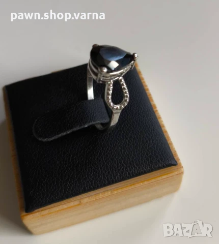 Нов сребърен пръстен 925 с камък – размер 17,5 мм, снимка 4 - Пръстени - 51408894