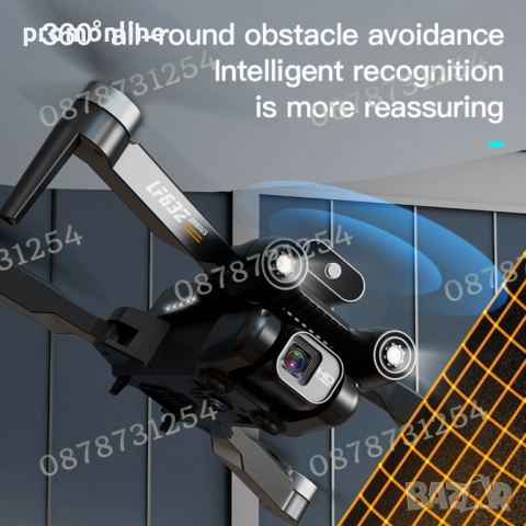 Безчетков дрон квадрокоптер двойна HD камера 8К 360 градуса 5G, снимка 8 - Други - 52239077