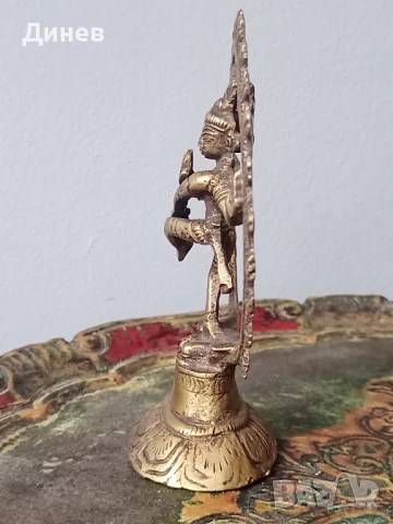 Две месингови скулптури шива Южна Индия, снимка 7 - Колекции - 50830148