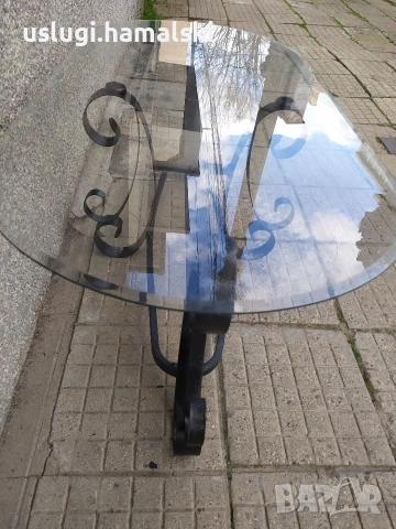 Холна маса стъкло/желязо