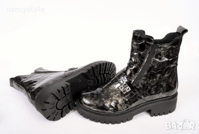 ЗИМА 25'26! Лачени дамски боти - Кроко, снимка 4 - Дамски боти - 52290207