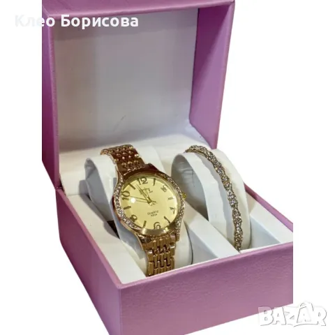 Луксозен дамски часовник с елегантна гривна – стил и изящество в една кутия, снимка 1