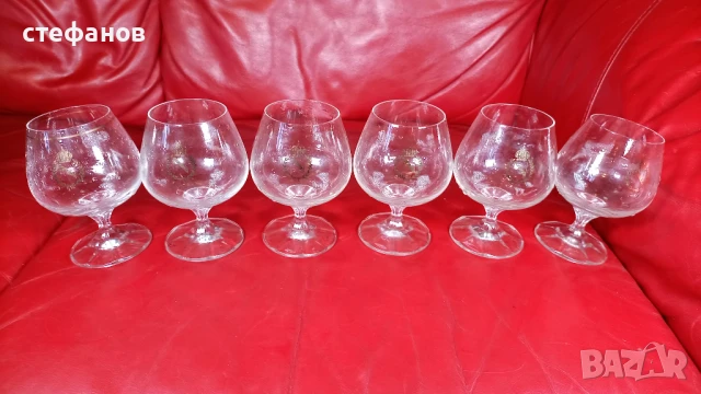 Чаши за коняк Наполеон, 6 бр, снимка 3 - Чаши - 51068574