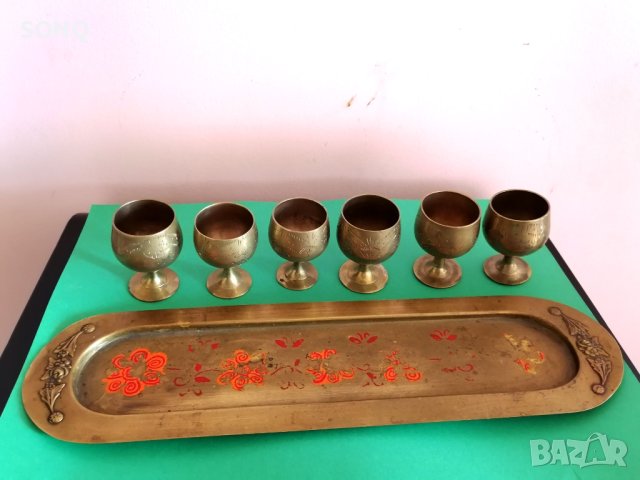 Страхотен Стар Бронзов Сервиз, снимка 4 - Антикварни и старинни предмети - 41336132