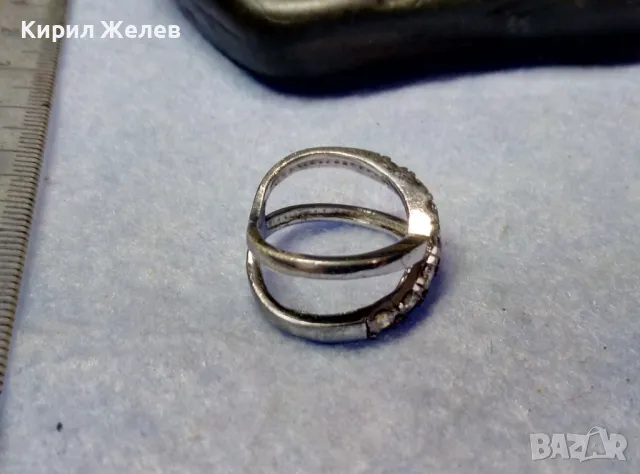 ФЕШЪН АРТ СКЪПОЦЕНЕН СРЕБЪРЕН ПРЪСТЕН РОДИЛАНО СРЕБРО 925 с ФАСЕТИРАНИ БЛЕСТЯЩИ ЦИРКОНИ 47578, снимка 11 - Пръстени - 50354698