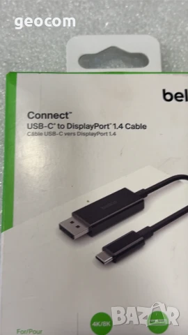 Belkin Conncet USB-C към DipslayPort V.1.4 (8k-60Hz/4k-144Hz,2m), снимка 2 - USB кабели - 50762626