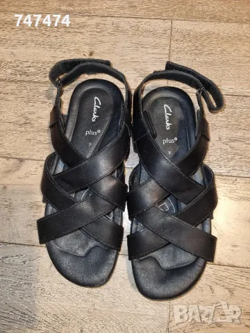 CLARKS, UK9, черни сандали