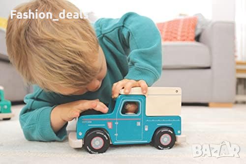Нова играчка дървено превозно средство с шофьор и куче/2-4 год. Момичета Момчета Подарък, снимка 4 - Коли, камиони, мотори, писти - 41586507