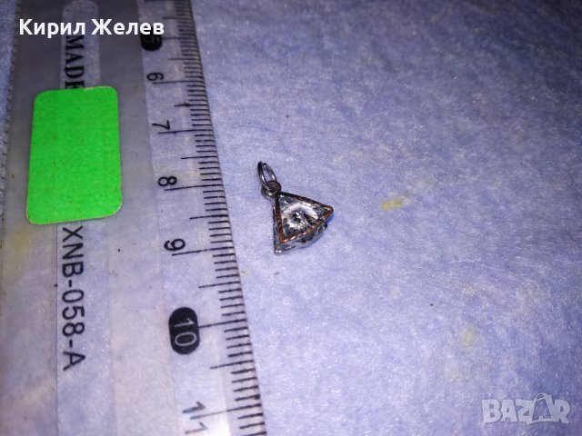 ПОСРЕБРЕН МЕДЕН АРТ МЕДАЛЬОН с ВГРАДЕН БРИЛЯНТНО ФАСЕТИРАН ИСКРЯЩ ЦИРКОН и СТОМАНЕНА ХАЛКИЧКА 19312, снимка 7 - Колиета, медальони, синджири - 39226440