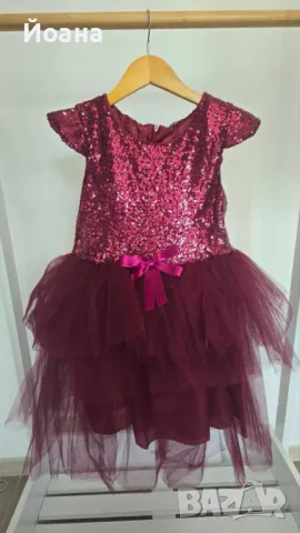 Официални детски рокли с тюл и пайети, снимка 2 - Детски рокли и поли - 50009848