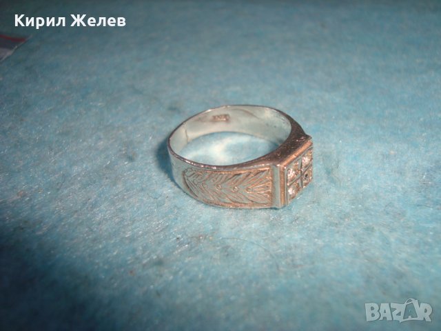 ФЛОРАЛНО ОРНАМЕНТИРАН СКЪПОЦЕНЕН АРТ ДЕКО ПРЪСТЕН СРЕБРО 800 МАЙСТОРСКА ИЗРАБОТКА с ЦИРКОНИ 25833, снимка 16 - Пръстени - 35826011