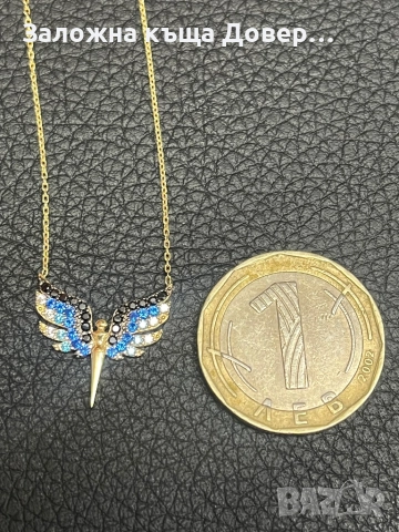 Златно колие феникс  14 карата 585 zlatni gold Fenix, снимка 10 - Колиета, медальони, синджири - 52829669