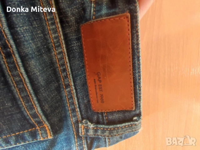 дънки GAP номер 26 на 32 обличани два пъти , снимка 3 - Дънки - 52647264