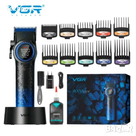 Професионална машинка за подстригване VGR PRO V-001 – Синя