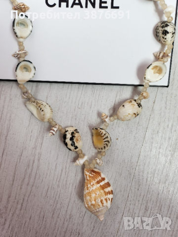 Луксозно колие рапани и миди ръчно изработено