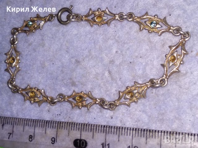 СТАРА ФЛОРАЛНА АЖУРНА АРТ НУВО СРЕБЪРНА ГРИВНА СРЕБРО ПРОБА 925 РЪЧНА ИЗРАБОТКА 38491, снимка 6 - Гривни - 41472567