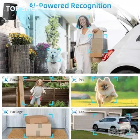 Нова 2K Сигурност Камера Septekon с Датчик за Движение и Облак Хранилище, снимка 3 - IP камери - 49251670