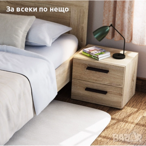 Нощно шкафче SOLO 2S дъб сонома Код P1270, снимка 3 - Шкафове - 51788668