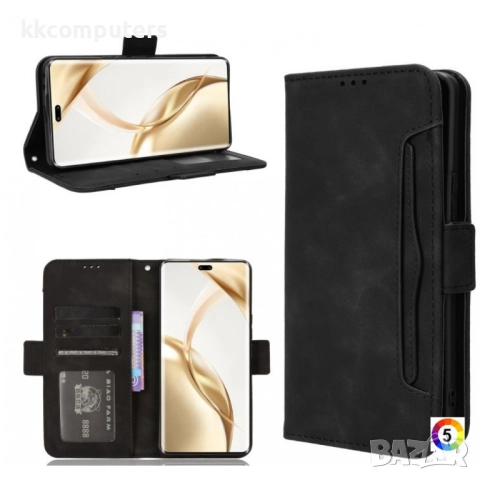 Honor 200 Pro 5G Magnetic Wallet Кожен Калъф и Скрийн Протектор