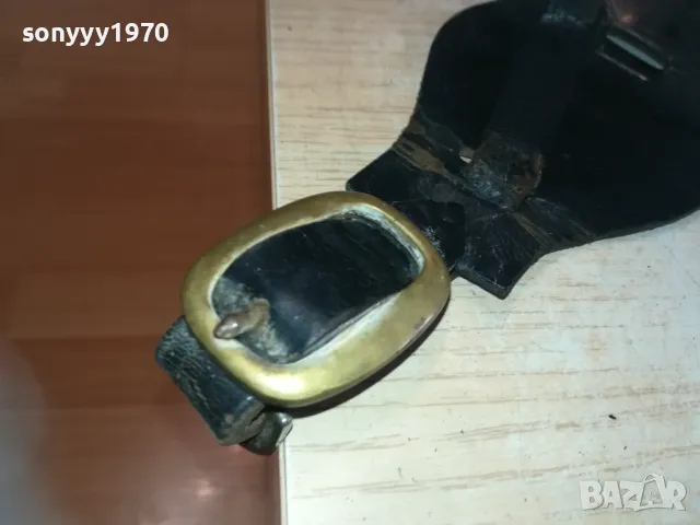 КОЖЕН КОЛАН ЕСТ.КОЖА МЕД МЕСИНГ 0311241212, снимка 4 - Антикварни и старинни предмети - 47820745