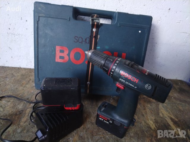 Комплект BOSCH винтоверт с две батерии, зарядно и куфар. Винтоверт BOSCH 12V GSR 12 VSH-2  Made in S, снимка 9 - Бормашини - 42274735