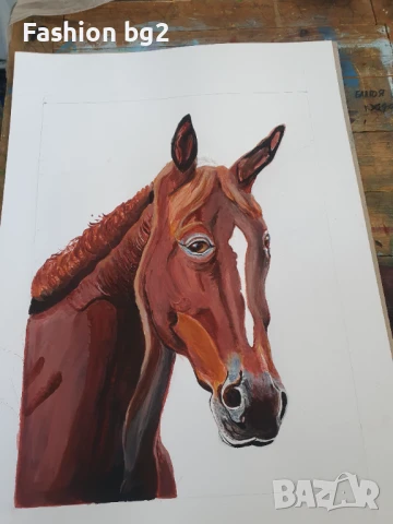 Картина с кон, снимка 4 - Картини - 50640778
