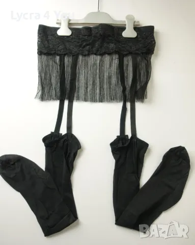 Calzedonia Special Edition L луксозни дамски чорапи с вградени жартиери и колан с мини пола