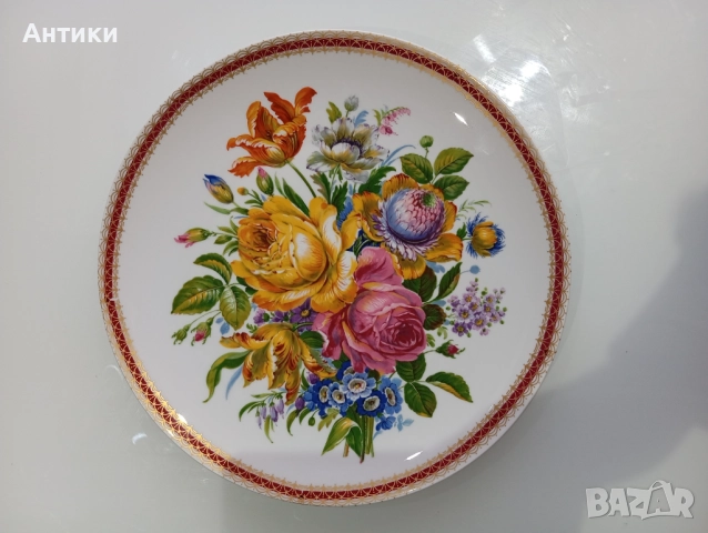 Порцеланова баварска голяма чиния , снимка 10 - Чинии - 52627631