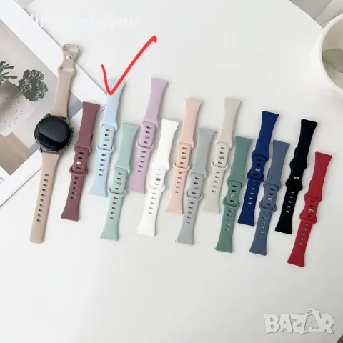 Тясна Силиконова Каишка за Huawei Watch GT5 41мм | GT4 41mm - (18мм), снимка 3 - Смарт гривни - 48138412