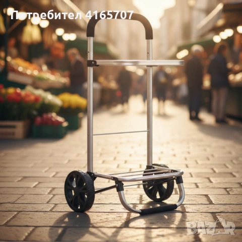 Количка за пазаруване – 40 л, водоустойчива, лека и удобна с 2 колела, снимка 3 - Други стоки за дома - 53150433