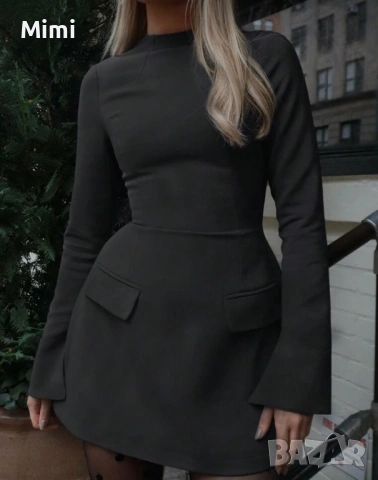 Дамска черна рокля