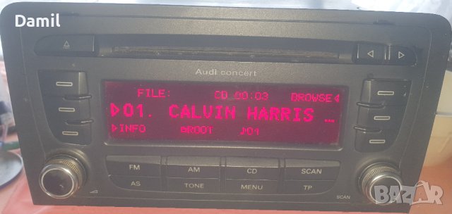 Cd Radio Player Audi_A3 Concert mp3 Blaupunkt, снимка 2 - Аудиосистеми - 37528297