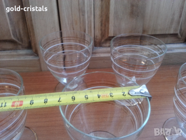 Ретро стъклени чаши , снимка 2 - Антикварни и старинни предмети - 36240965