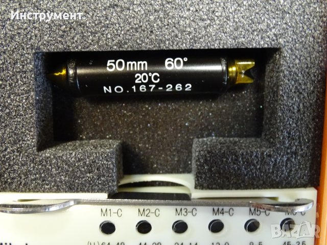 Микрометър резбомер Mitutoyo 126-127 (TMC-75) 50-75 mm, снимка 4 - Шублери - 41227044