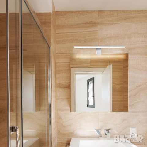 BKLicht - Лампа за баня, Лампа за огледало - 60 см, Защитена от пръски, Цвят хром, Лесен монтаж, снимка 3 - Лампи за баня - 40063862