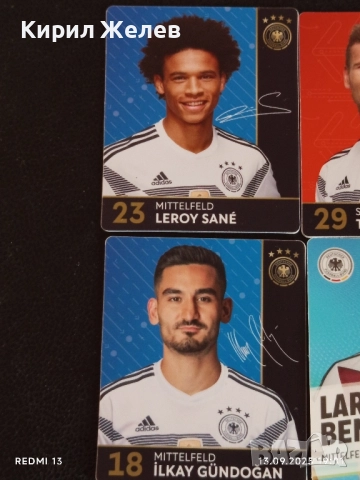 Колекционерски картички на футболисти ЛЕРОЙ САНЕ, ТИМО ВЕРНЕР, ИЛКАЙ ГЮНДОГАН 51040, снимка 2 - Колекции - 51703623