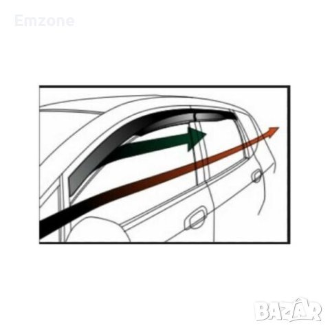 Ветробрани Черни Външни за Мерцедес Mercedes Vito W638 1996 до 2003 Предни Комплект 2 броя, снимка 5 - Аксесоари и консумативи - 42636236