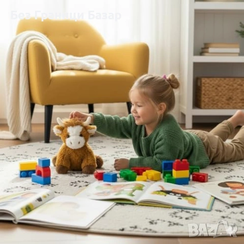 Нова Плюшена Highland крава 13.5" / 34.3 см гушкаща играчка за деца, снимка 6 - Плюшени играчки - 53535092